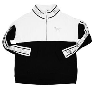 Victoria's Secret PINK Rare Oversized Bling Sequin 3/4 Zip Sweater Size S NWOT